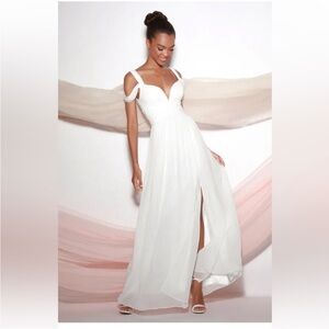 NWT Lulu’s ocean of elegance white dress XL